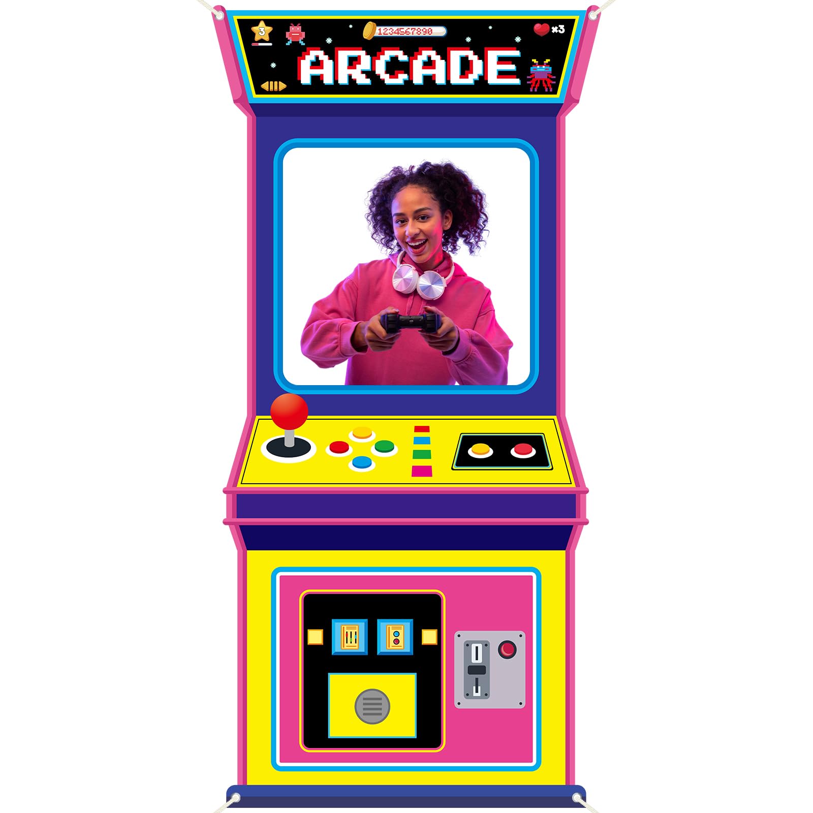 Retro Gaming Decor - Retro videogame-stof arcade game foto achtergrond