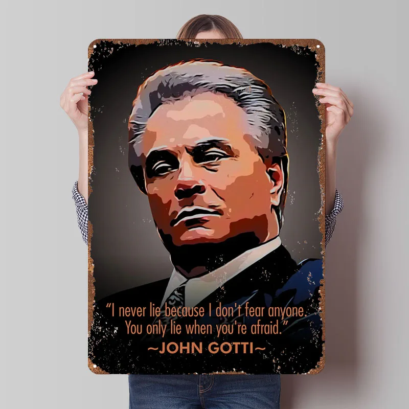 Retro Gaming At Home - John Gotti Moderne popcultuurcitaten Metalen poster