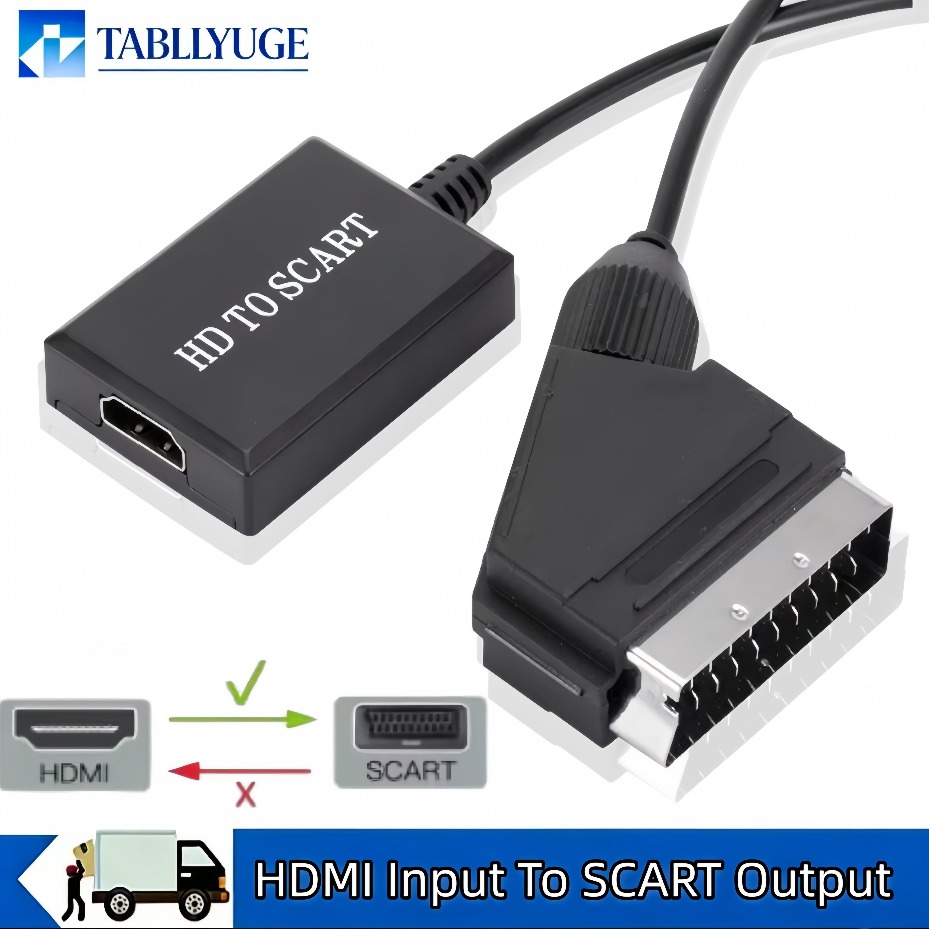 Scart To Hdmi - SCART Video- en Audioversterkeradapter die 1080P