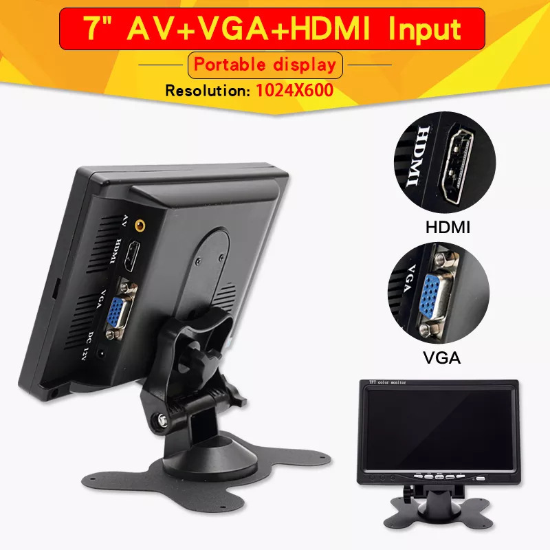Retro Gaming Monitor - 7-Inch Draagbare Display 1024X600 Ips Scherm