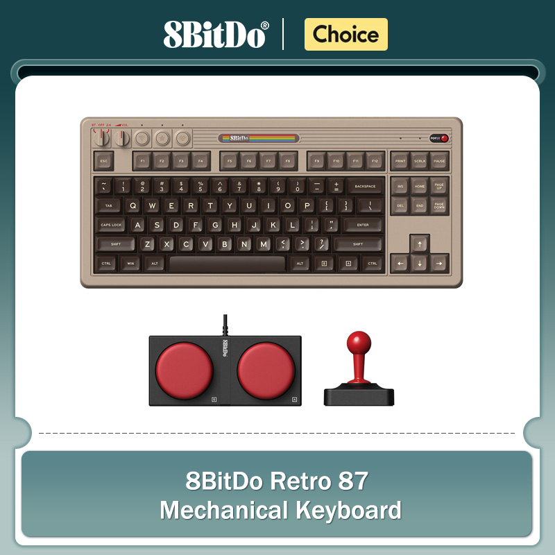 Retro Gaming Usb - 8BitDo retro mechanisch toetsenbord, BT/2.4G/USB-C hot-swappable