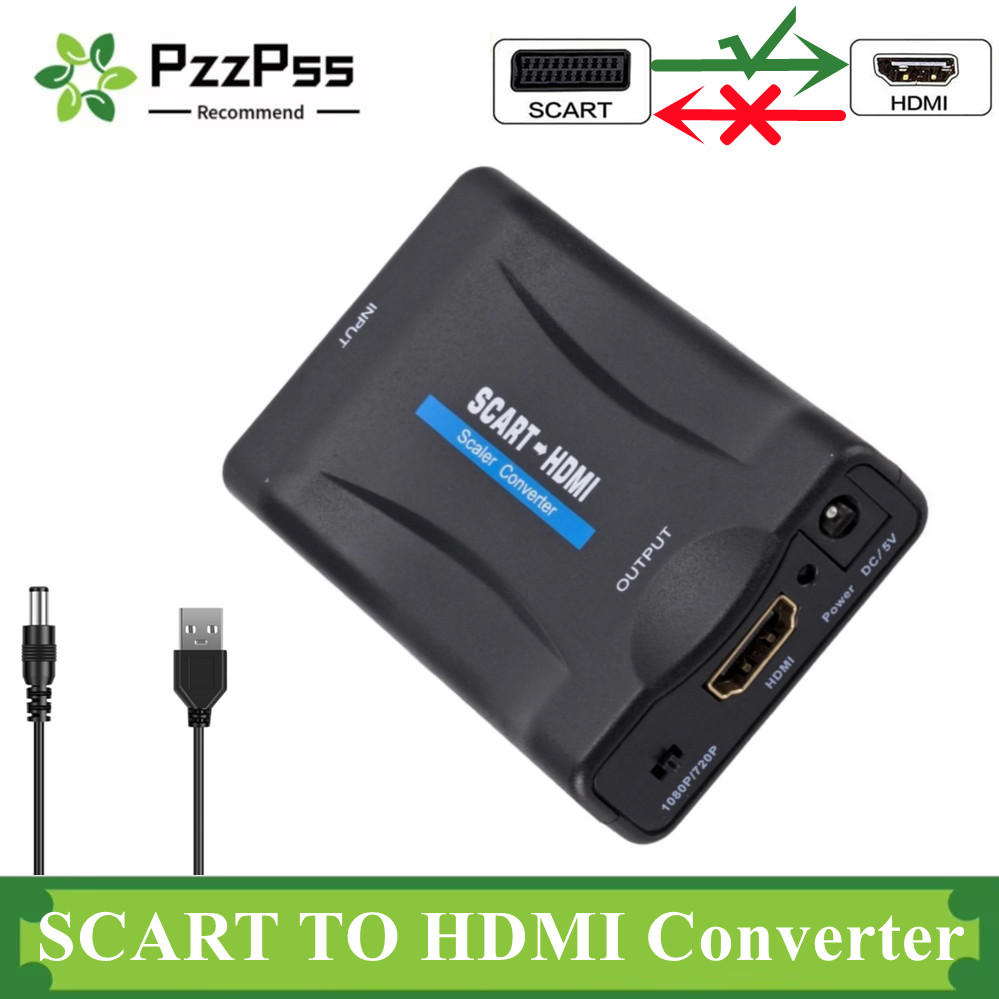 Scart To Hdmi - 1080P SCART naar HDMI-compatibele video-audio upscale