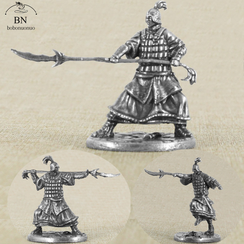 Retro Gaming Decor - Koper Oude China pikeman Samurai Beeldjes