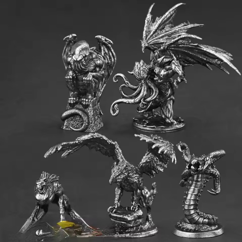Retro Gaming Decor - Legering metaal monster soldaat miniatuur beschilderbaar