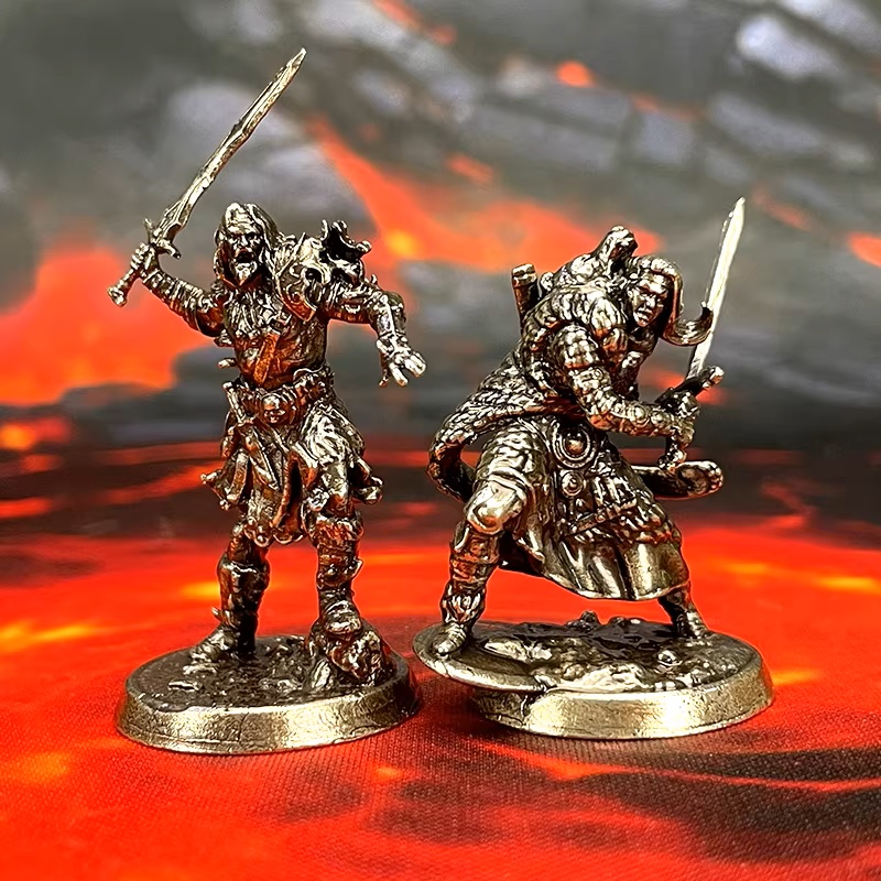 Retro Gaming Decor - Nieuwe Fantasy Metalen Miniatuur Demon Warrior