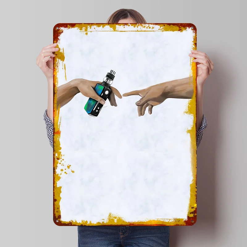 Retro Gaming At Home - Vape Smoking Touching Hand Gedrukte Poster