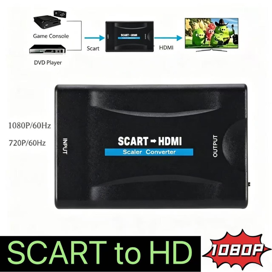 Scart To Hdmi - Full HD 1080P SCART naar HDMI-compatibele