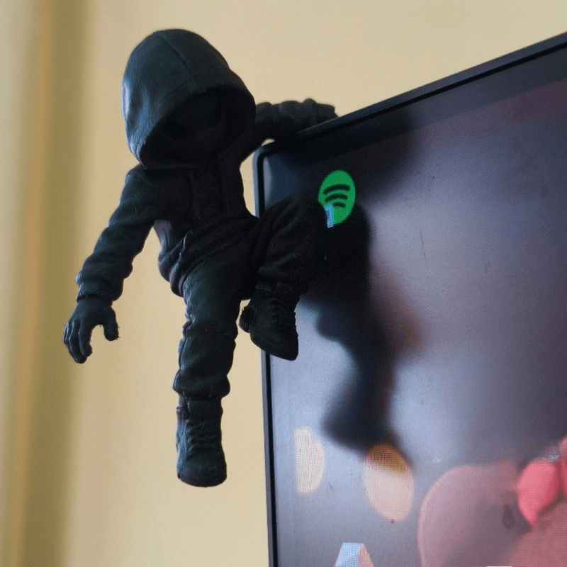 Retro Gaming Decor - Klimmende Alien Mini Beeldje 3D Print