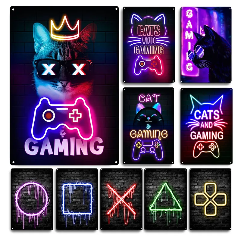 Gaming Cat Metal Sign Savage G - Retro Gaming Cafe recensie en prijs