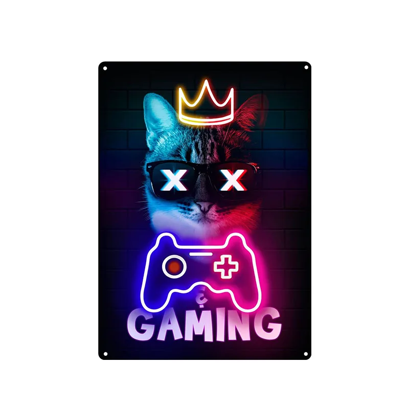 Gaming Cat Metal Sign Savage G - Retro Gaming Cafe recensie en prijs