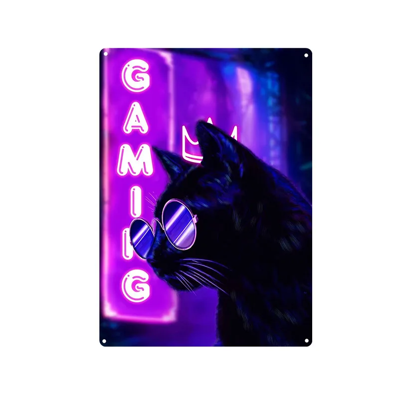 Gaming Cat Metal Sign Savage G - Retro Gaming Cafe recensie en prijs