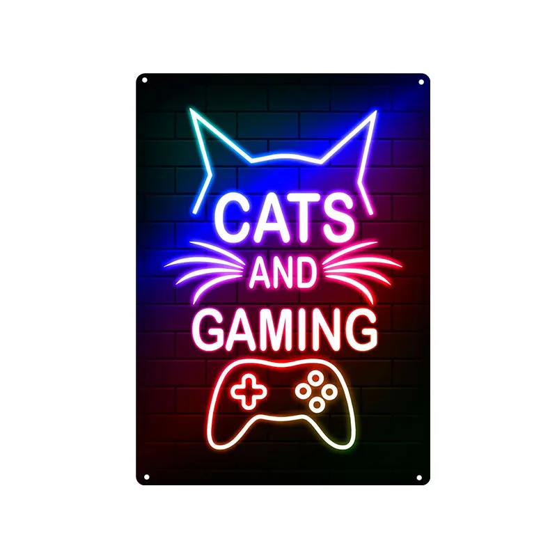 Gaming Cat Metal Sign Savage G - Retro Gaming Cafe recensie en prijs