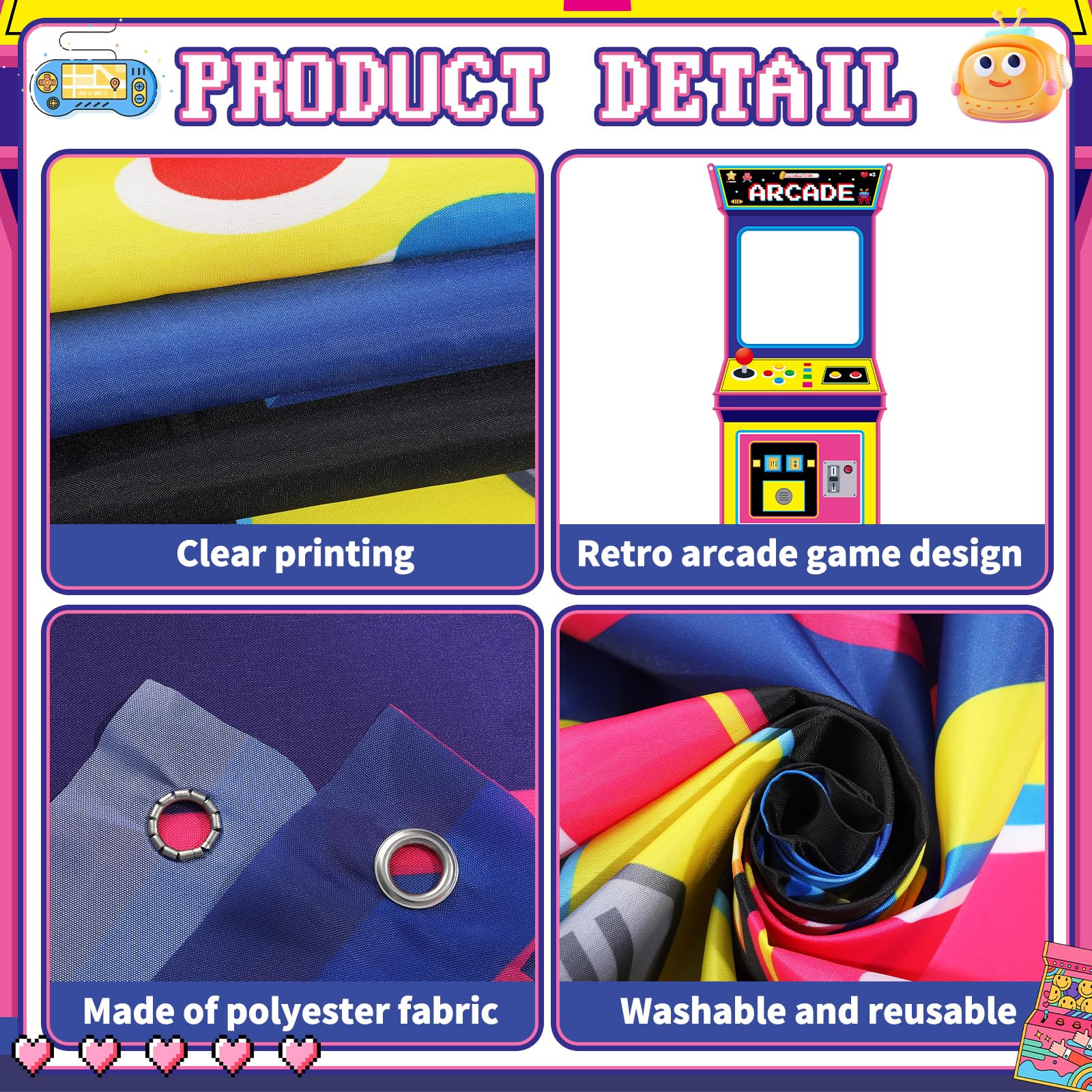 Retro videogame-stof arcade ga - Retro Gaming Decor recensie en prijs