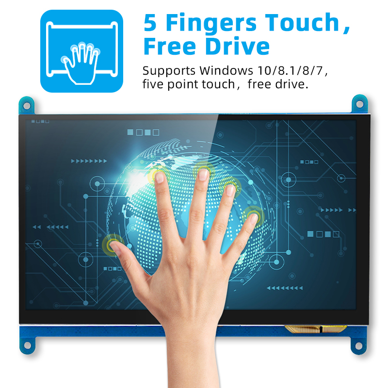 7 inch touchscreen 1024 * 600  - Retro Gaming Monitor recensie en prijs