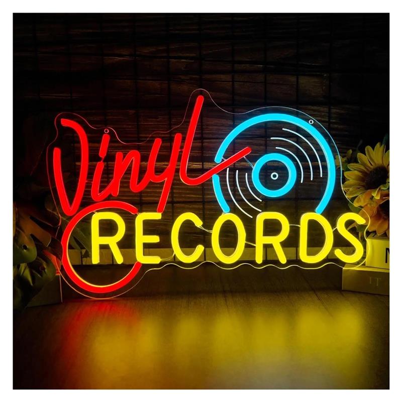 Vintage Record Neon Sign Retro - Retro Gaming Wallpaper recensie en prijs