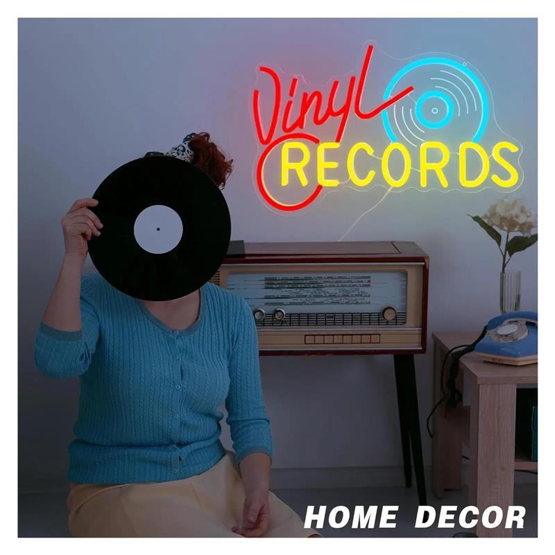 Vintage Record Neon Sign Retro - Retro Gaming Wallpaper recensie en prijs