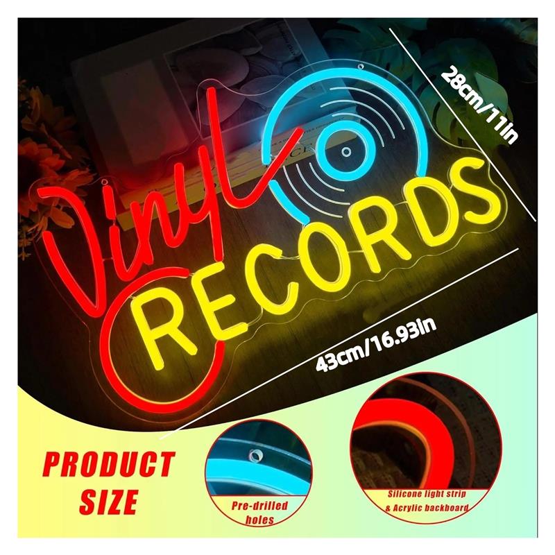 Vintage Record Neon Sign Retro - Retro Gaming Wallpaper recensie en prijs
