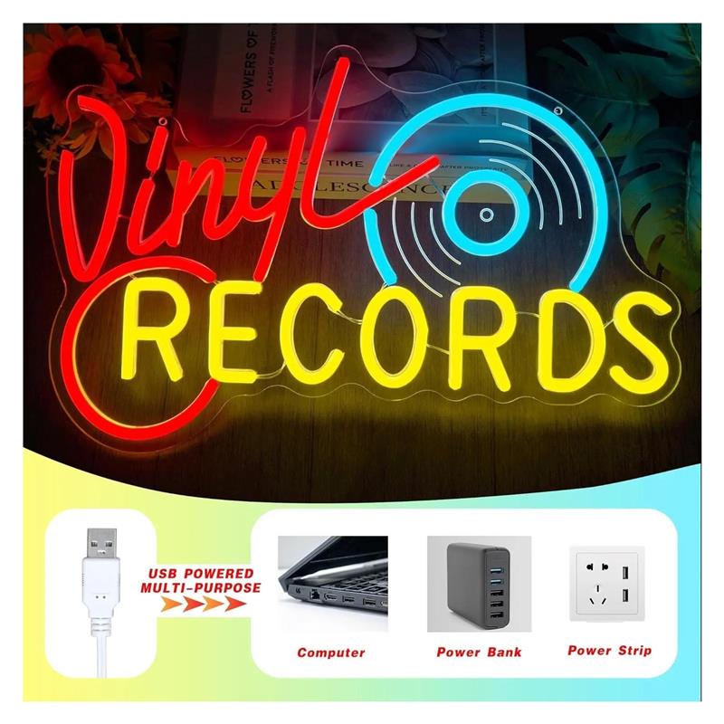 Vintage Record Neon Sign Retro - Retro Gaming Wallpaper recensie en prijs