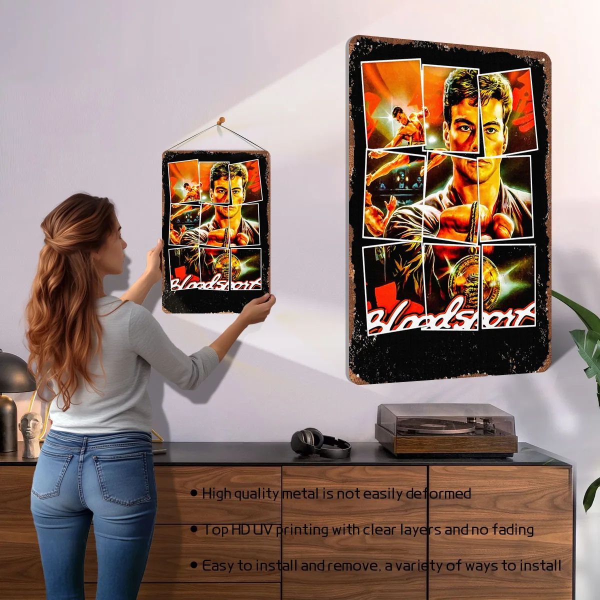 Bloodsport Metalen bord Klassi - Retro Gaming At Home recensie en prijs