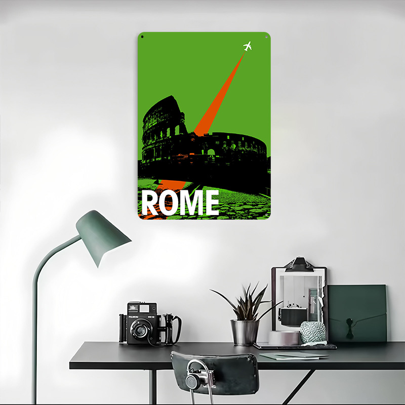 Rome Travel Metal Poster Aange - Retro Gaming At Home recensie en prijs