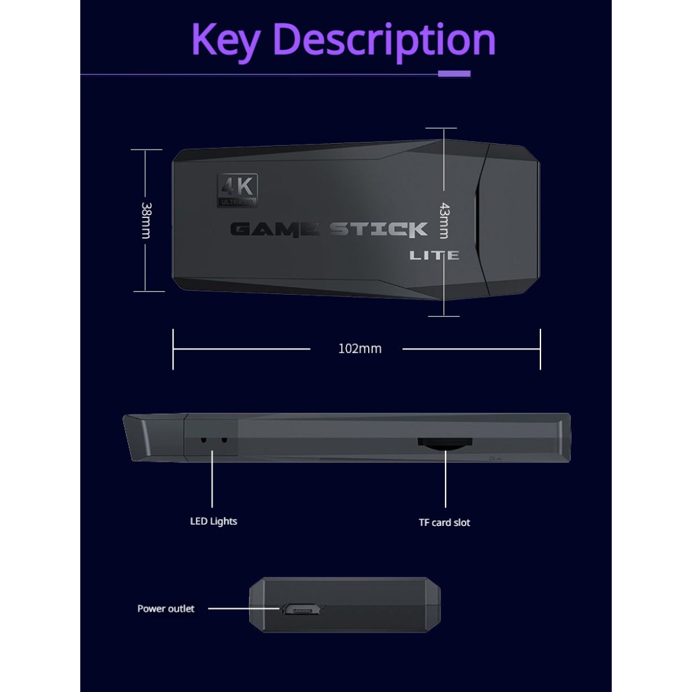 Draagbare 4K Retro Game Stick  - Retro Gaming Joystick recensie en prijs