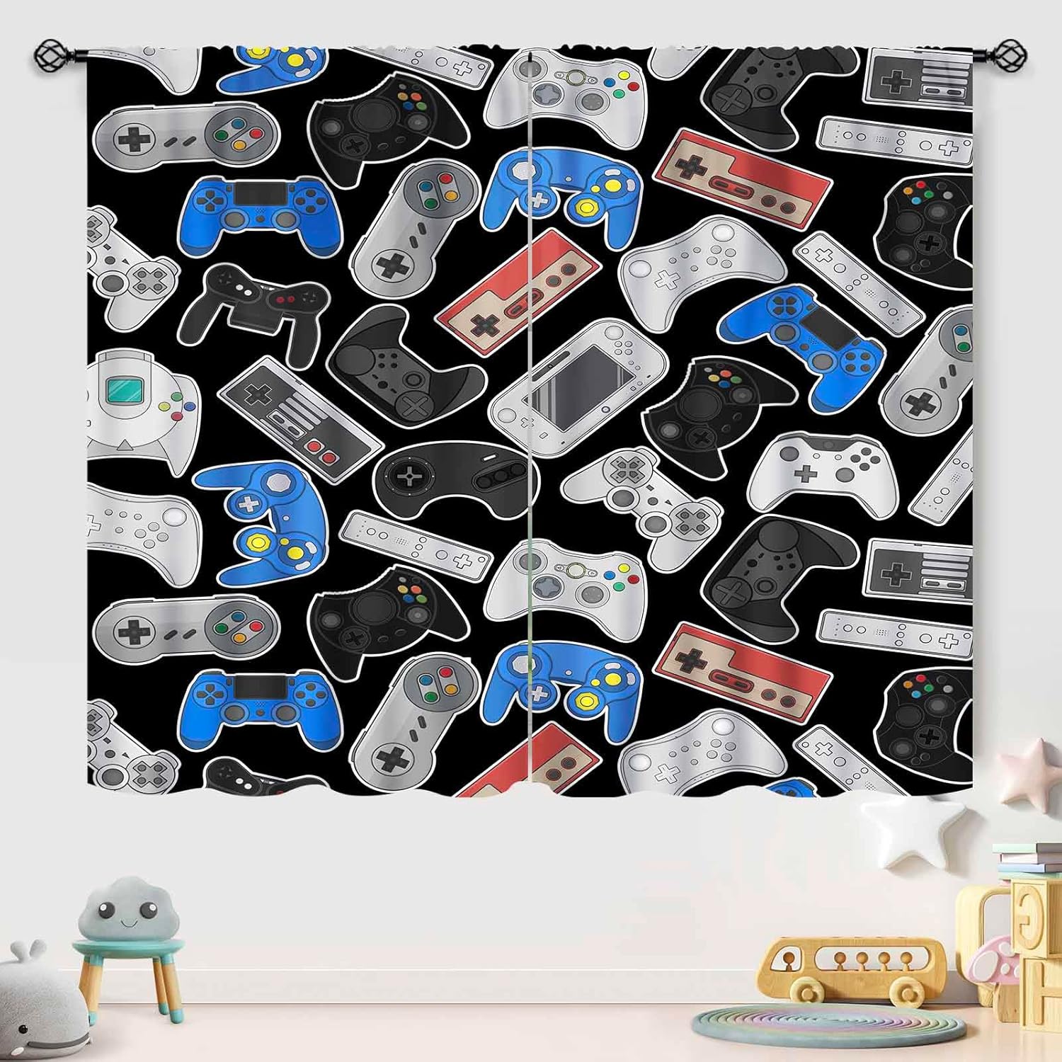 Retro Controllers-gordijnen –  - Retro Gaming Cafe recensie en prijs