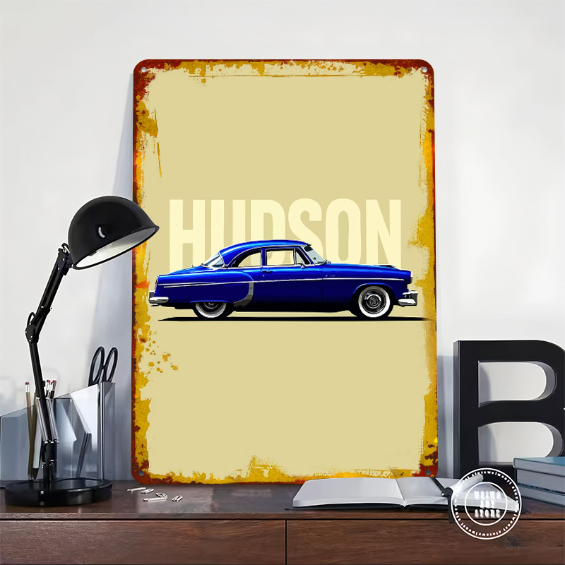 Blauwe Hudson Klassieke Auto T - Retro Gaming At Home recensie en prijs
