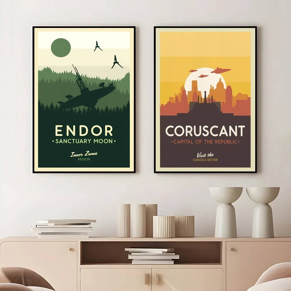 Retro Sci-Fi Planeet Reisposte - Retro Gaming Wallpaper recensie en prijs