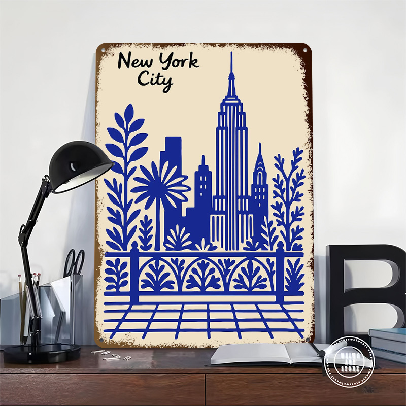 New York City Blauwe Poster Ge - Retro Gaming At Home recensie en prijs