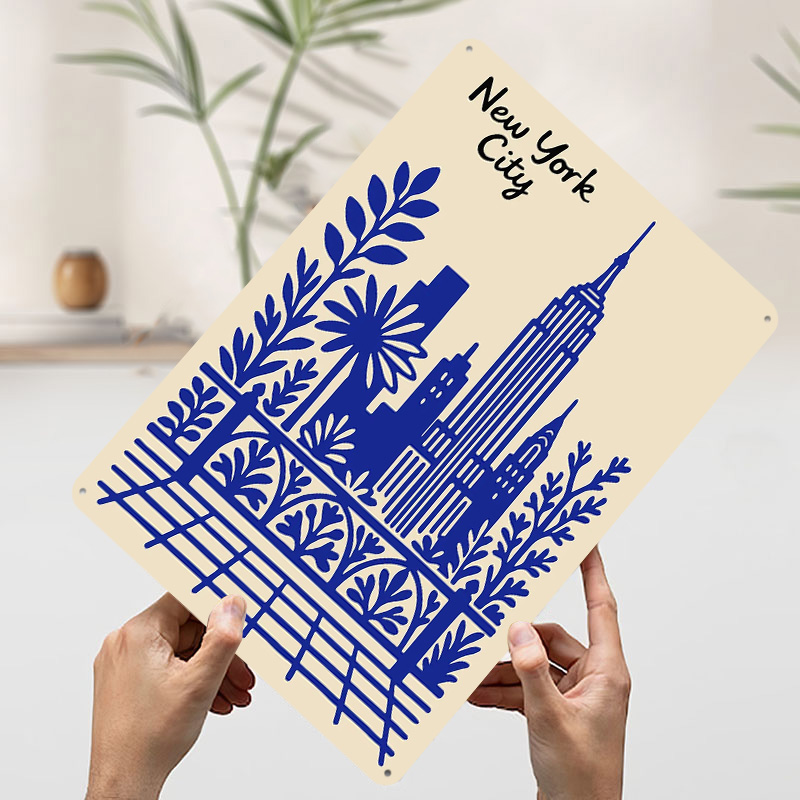New York City Blauwe Poster Ge - Retro Gaming At Home recensie en prijs