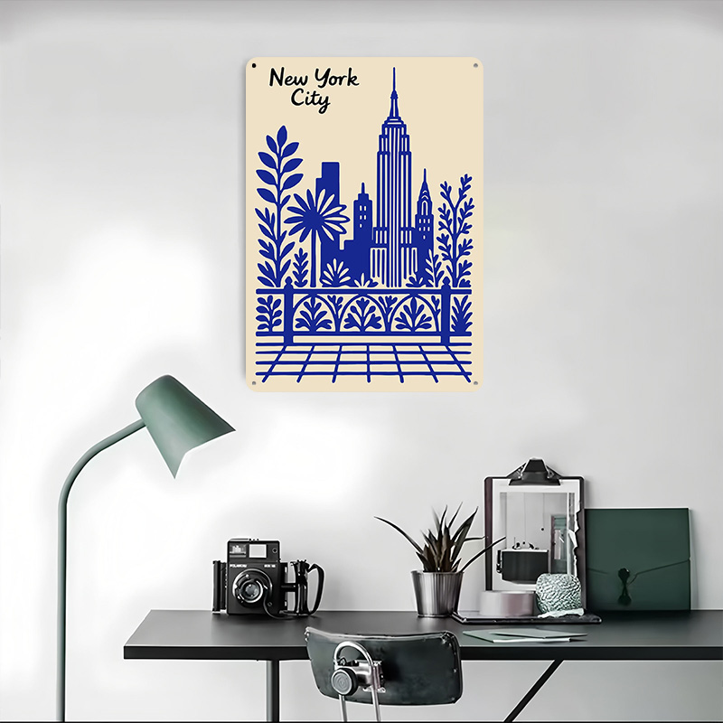New York City Blauwe Poster Ge - Retro Gaming At Home recensie en prijs
