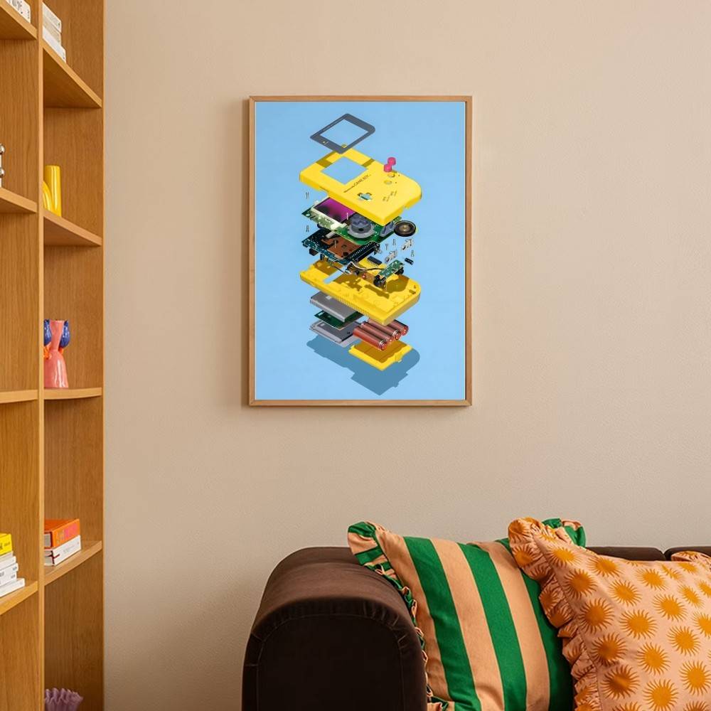 Geëxplodeerde gameconsole papi - Retro Gaming Wallpaper recensie en prijs